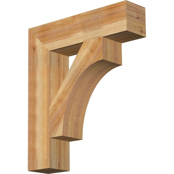 Ekena Millwork Westlake Block Rough Sawn Bracket, Western Red Cedar, 6"W x 26"D x 30"H BKT06X26X30WTL05RWR - main